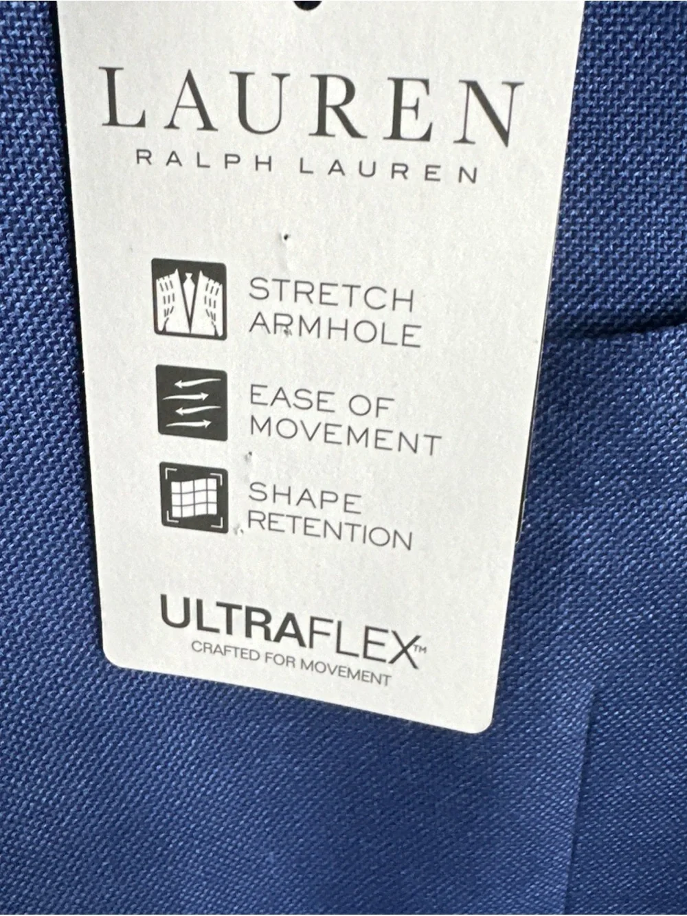 Lauren Ralph Lauren 54L Mens Blue Blazer Sport Coat Classic Fit Ultra Flex